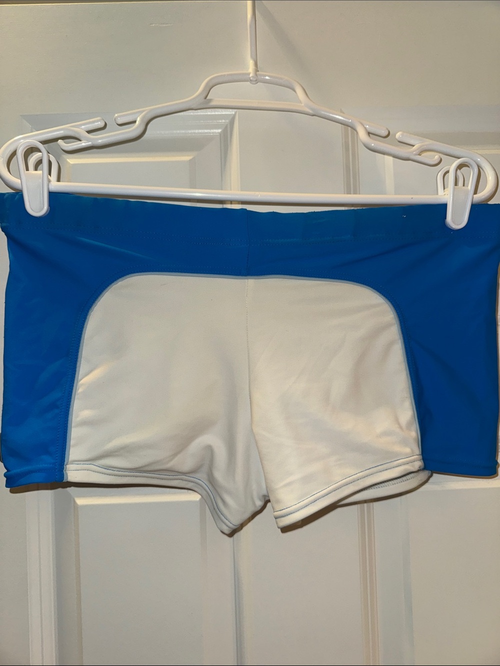 Blue & White Men’s square cut Swim Shorts by Aussie Bum Sz XL. - Picture 2 of 2
